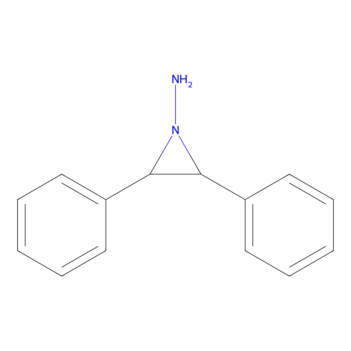 2,3-Diphenylaziridin-1-amine molecular structure, CAS 78926-46-2