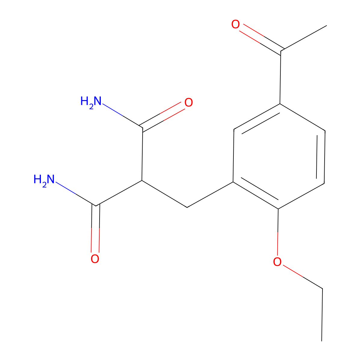 2-(5-Acetyl-2-ethoxybenzyl)malonamide molecular structure, CAS 78927-79-4