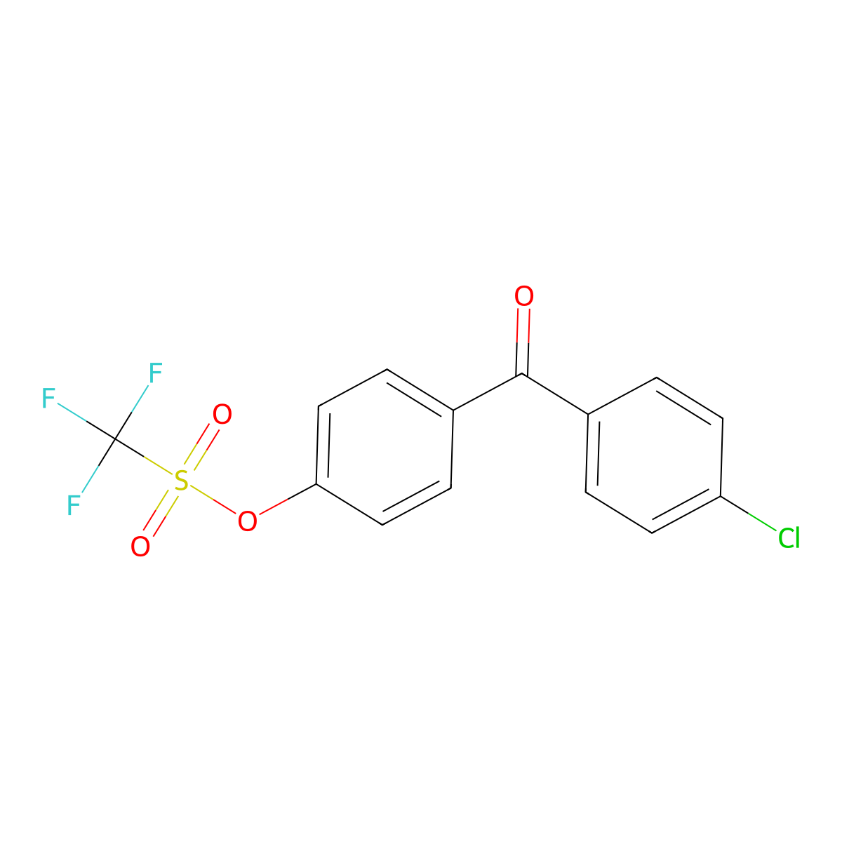 4-(4-Chlorobenzoyl)phenyl trifluoromethanesulfonate molecular structure, CAS 78930-82-2