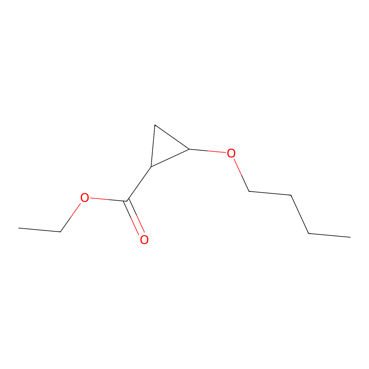 Ethyl 2-butoxycyclopropanecarboxylate molecular structure, CAS 78932-45-3