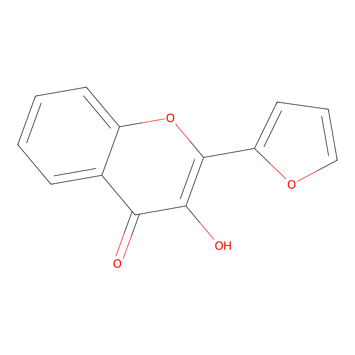 2-(Furan-2-yl)-3-hydroxy-4H-chromen-4-one molecular structure, CAS 78933-17-2