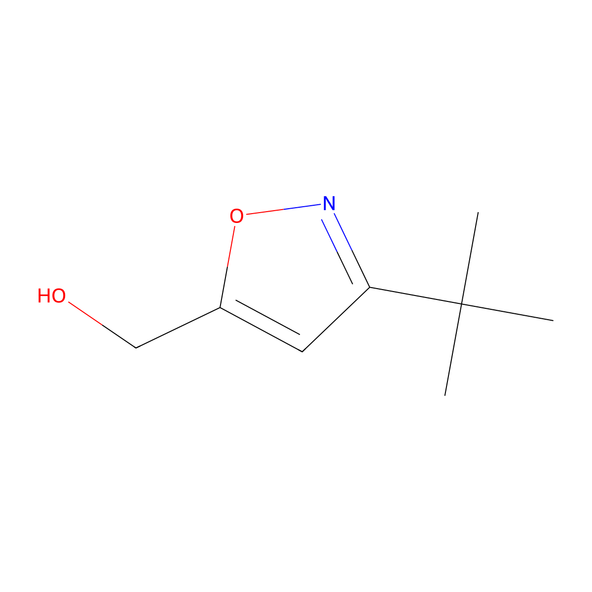 (3-Tert-butyl-1,2-oxazol-5-YL)methanol molecular structure, CAS 78934-73-3