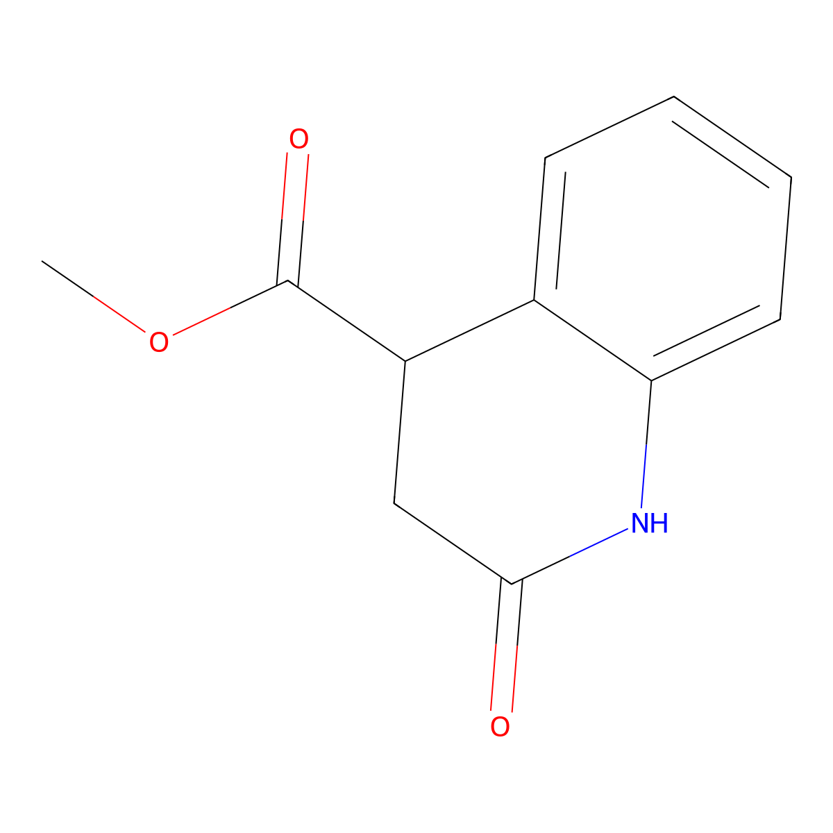 Methyl 2-oxo-1,2,3,4-tetrahydroquinoline-4-carboxylate molecular structure, CAS 78941-89-6