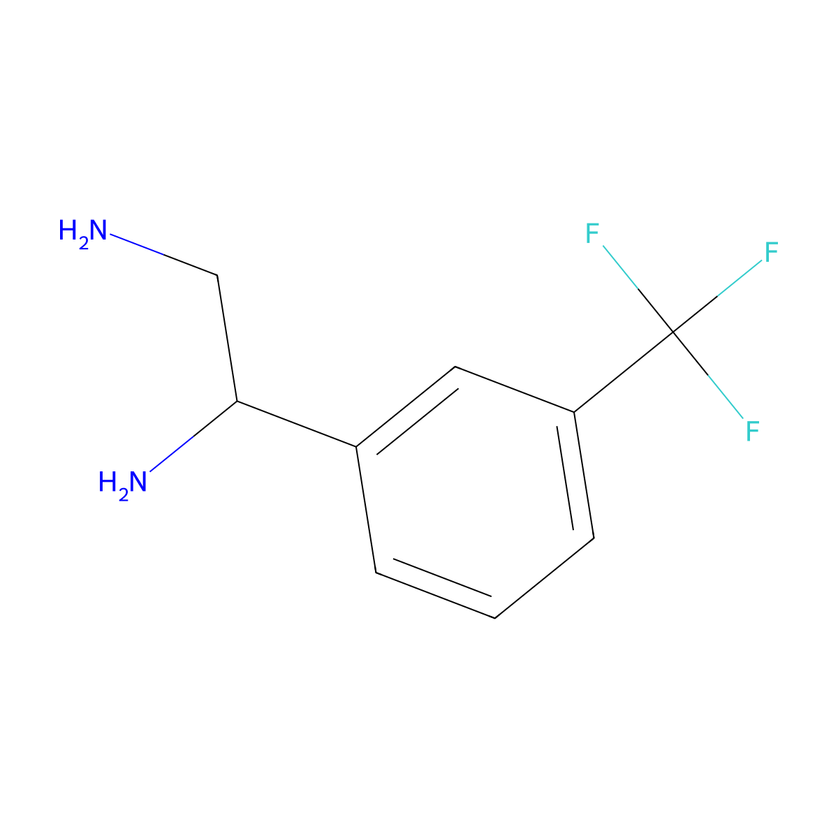 1-[3-(Trifluoromethyl)phenyl]ethane-1,2-diamine molecular structure, CAS 789429-61-4