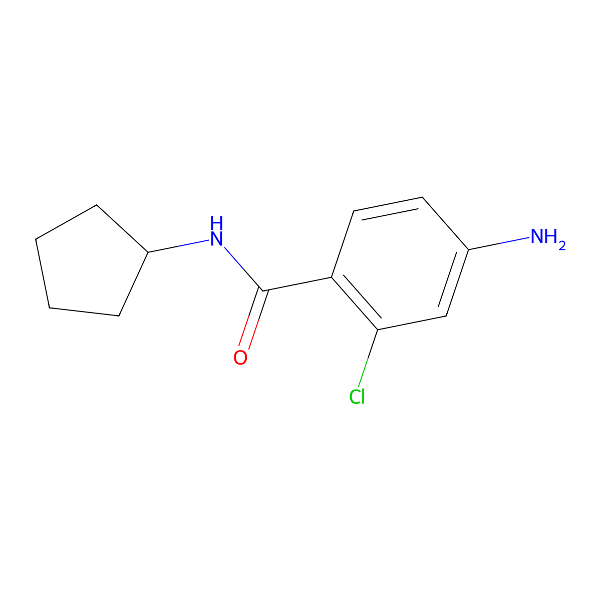 4-amino-2-chloro-N-cyclopentylbenzamide molecular structure, CAS 789435-78-5
