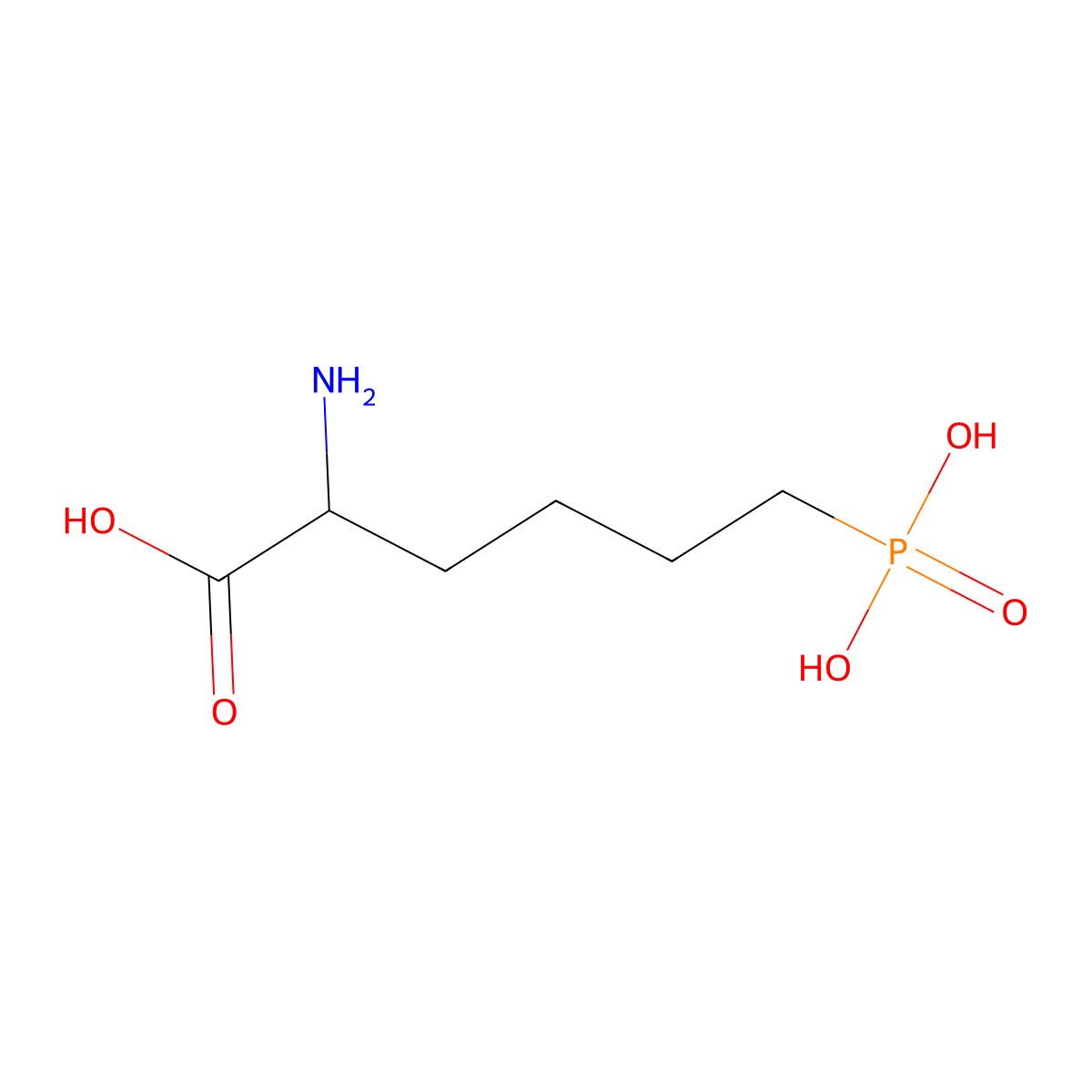6-Phosphononorleucine molecular structure, CAS 78944-89-5