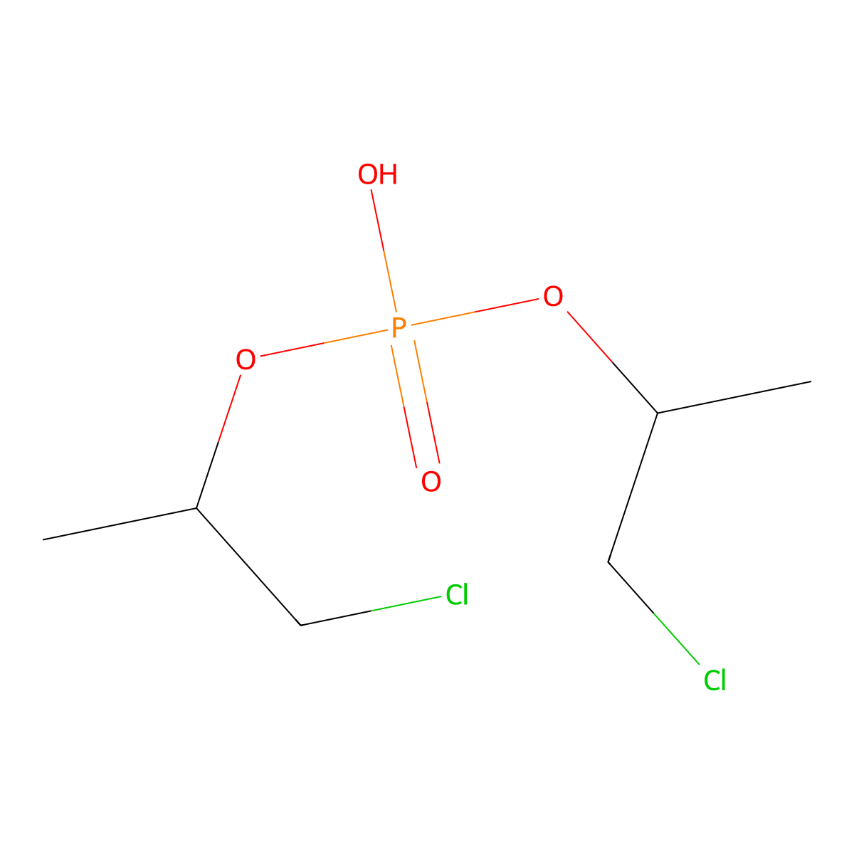 Bis(2-chloro-1-methylethyl) hydrogen phosphate molecular structure, CAS 789440-10-4