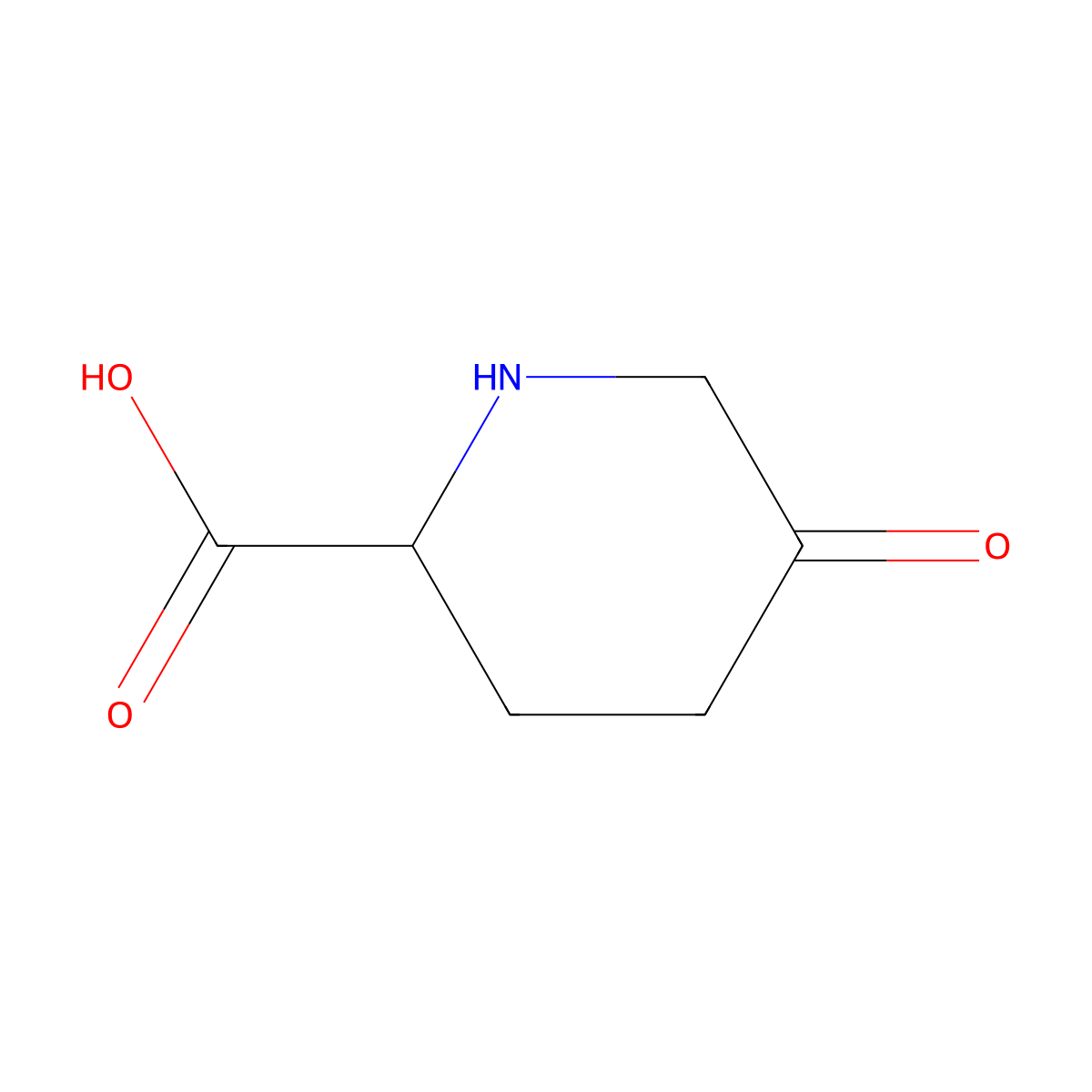 5-Oxopiperidine-2-carboxylic acid molecular structure, CAS 789448-80-2