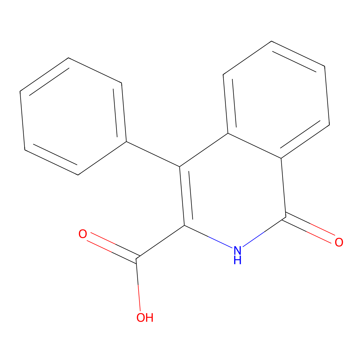 1-Oxo-4-phenyl-1,2-dihydroisoquinoline-3-carboxylic acid molecular structure, CAS 78945-99-0