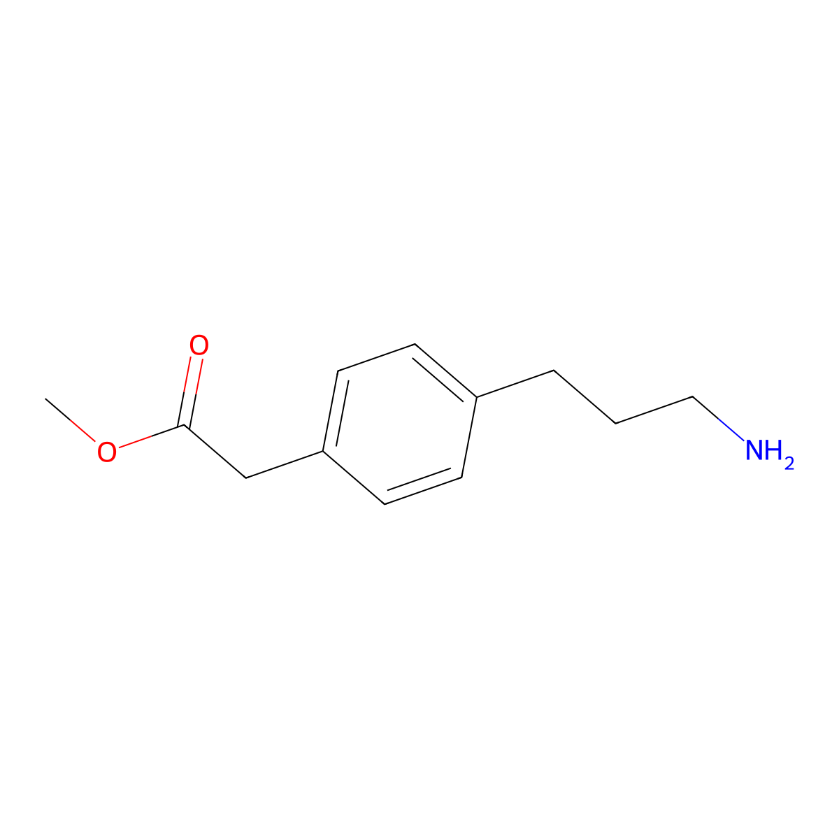 Methyl 2-[4-(3-aminopropyl)phenyl]acetate molecular structure, CAS 789457-36-9
