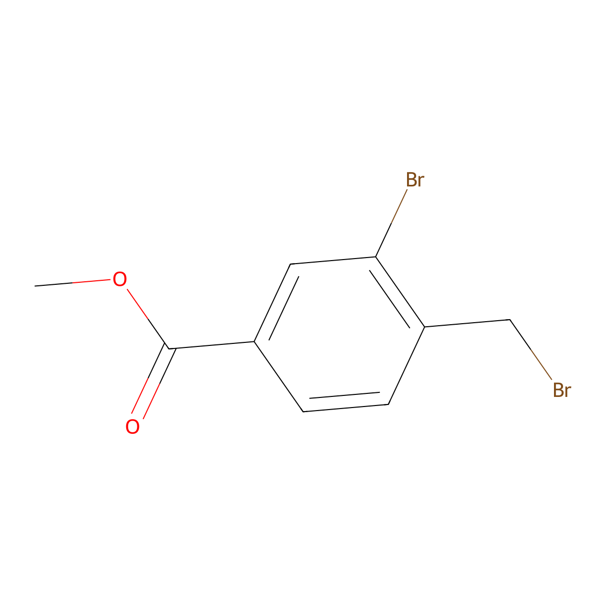 Methyl 3-bromo-4-(bromomethyl)benzoate molecular structure, CAS 78946-25-5