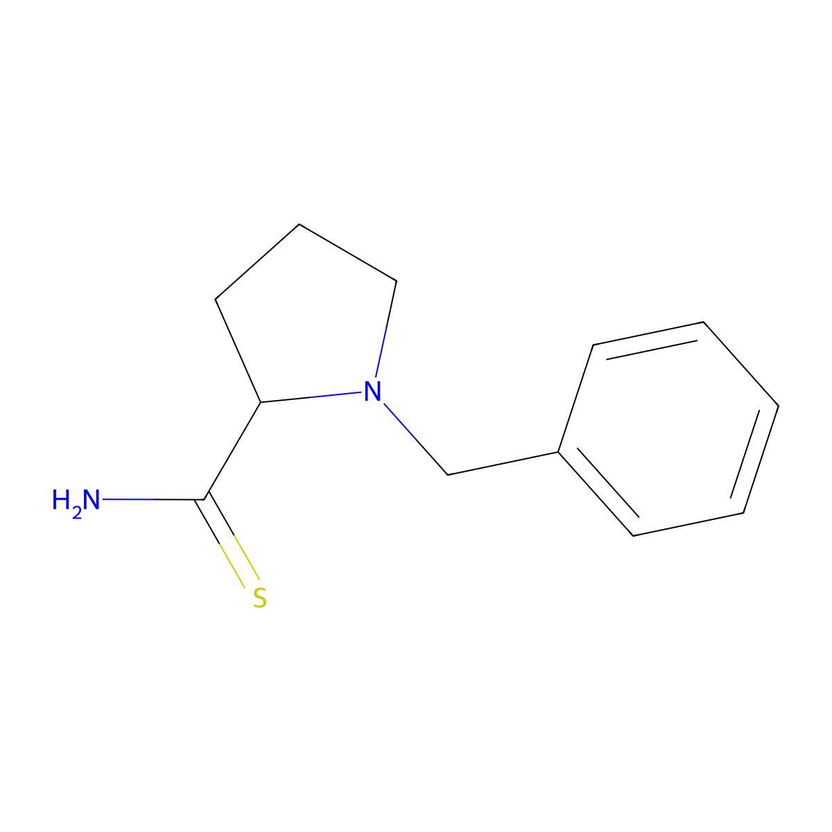 1-Benzylpyrrolidine-2-carbothioamide molecular structure, CAS 789467-21-6