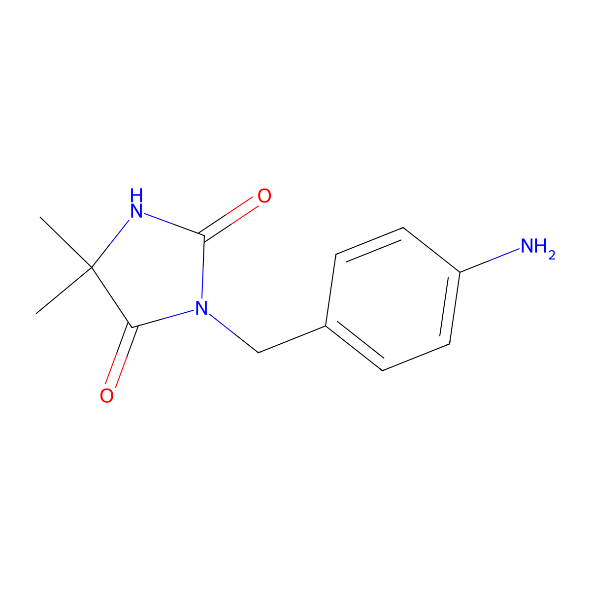 3-(4-Aminobenzyl)-5,5-dimethylimidazolidine-2,4-dione molecular structure, CAS 789470-91-3