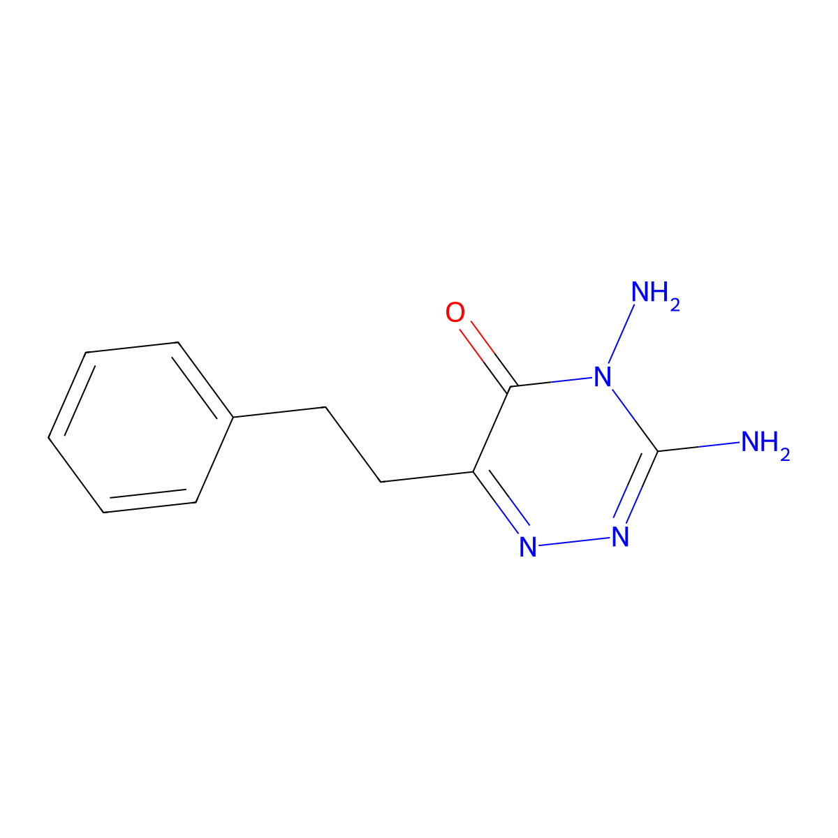 3,4-Diamino-6-(2-phenylethyl)-4,5-dihydro-1,2,4-triazin-5-one molecular structure, CAS 789471-70-1