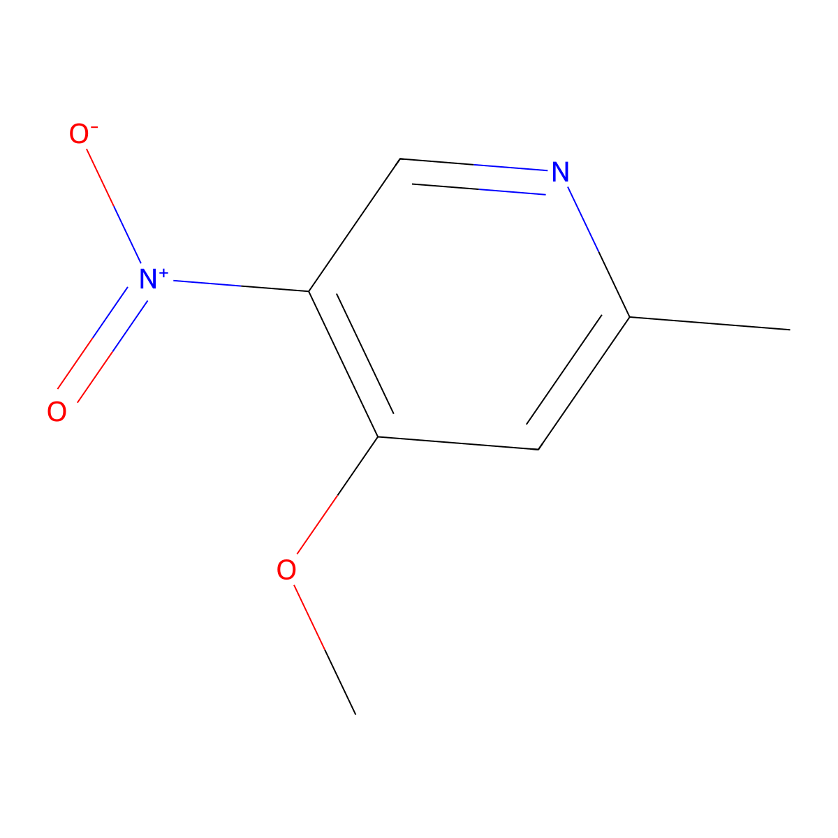 4-Methoxy-2-methyl-5-nitropyridine molecular structure, CAS 789474-20-0