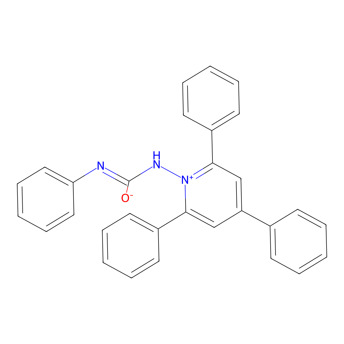 (Phenylcarbamoyl)(2,4,6-triphenyl-1-pyridiniumyl)azanide molecular structure, CAS 78948-22-8