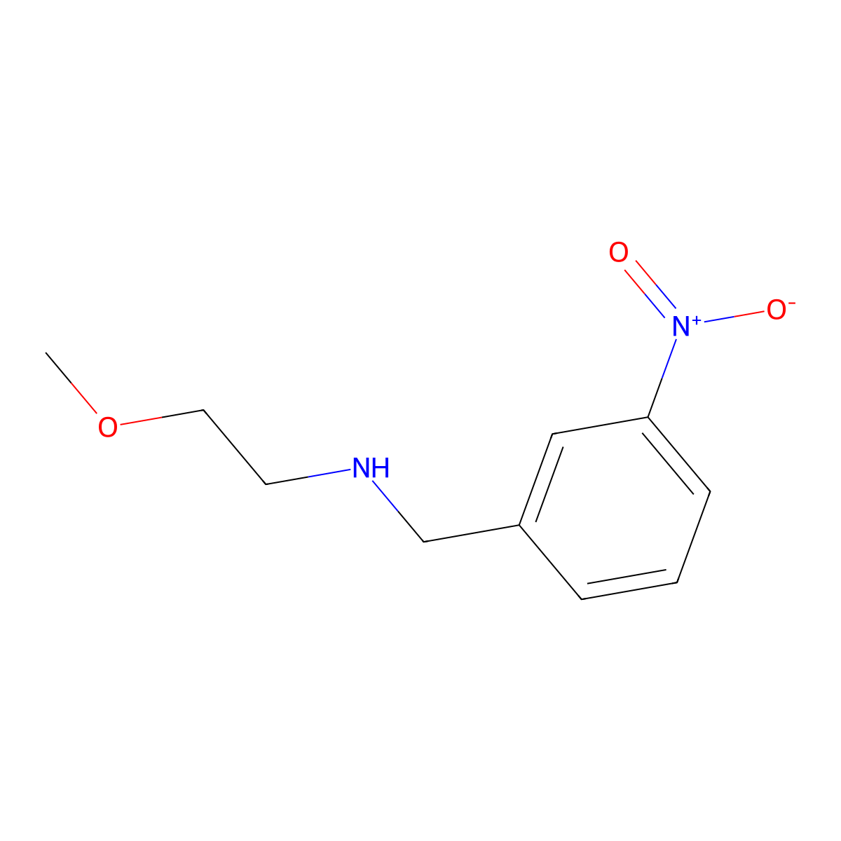 (2-Methoxyethyl)[(3-nitrophenyl)methyl]amine molecular structure, CAS 789480-82-6