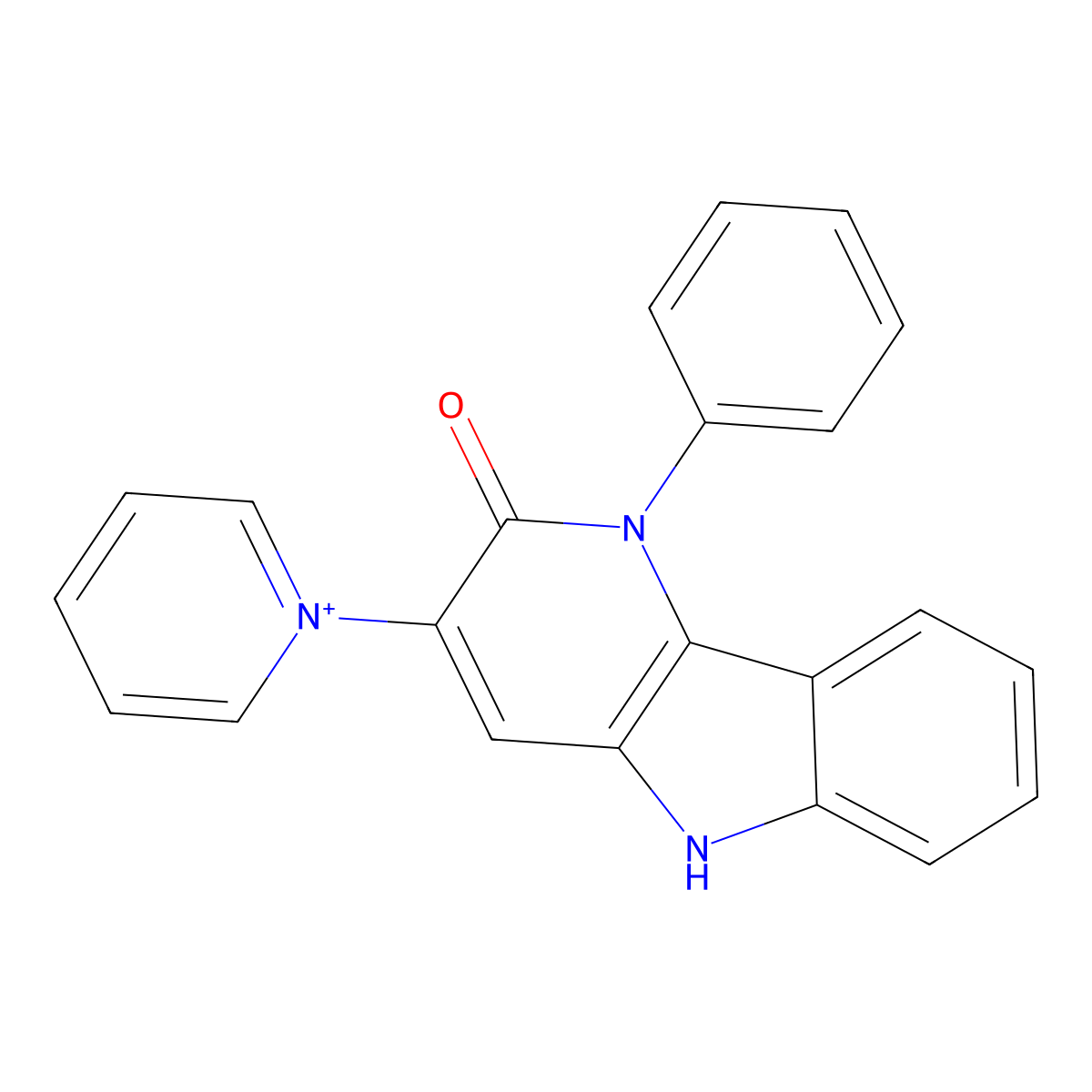 1-(2-oxo-1-phenyl-2,5-dihydro-1H-pyrido[3,2-b]indol-3-yl)pyridinium molecular structure, CAS 789484-69-1