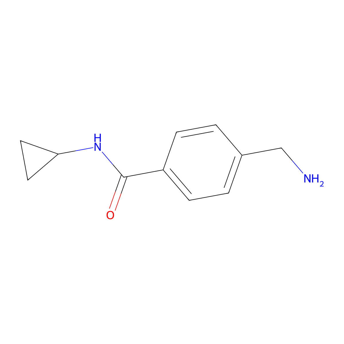 N-Cyclopropyl 4-(aminomethyl)benzamide molecular structure, CAS 789489-39-0