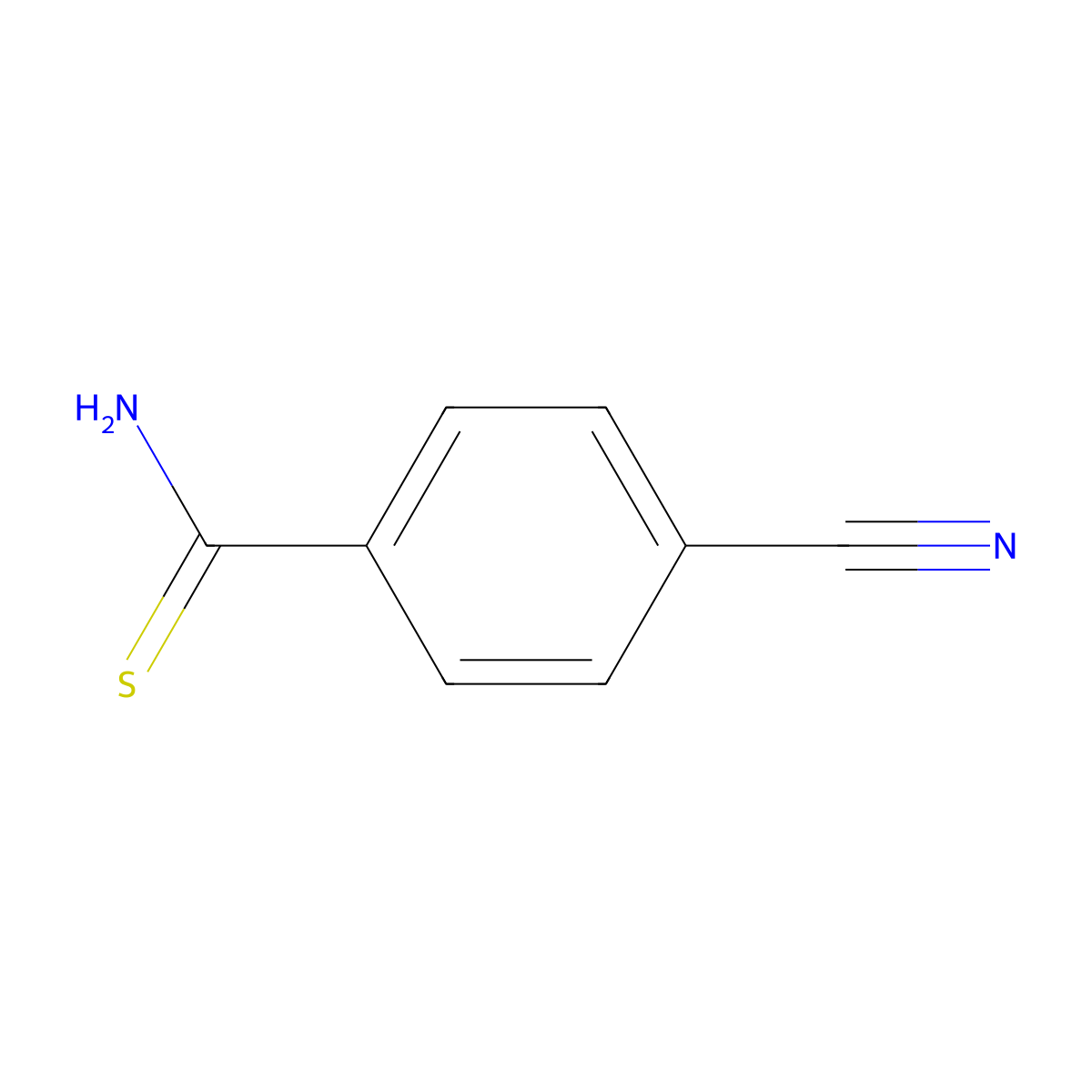 4-Cyanobenzene-1-carbothioamide molecular structure, CAS 78950-30-8