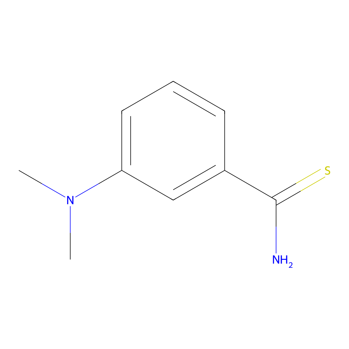 3-(Dimethylamino)benzene-1-carbothioamide molecular structure, CAS 78950-35-3