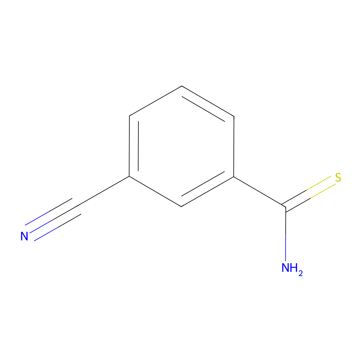 3-Cyanobenzene-1-carbothioamide molecular structure, CAS 78950-37-5