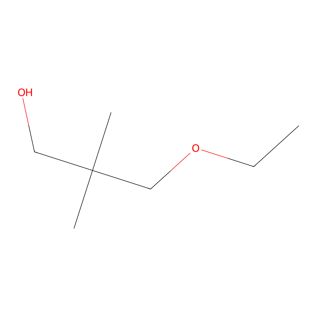 3-Ethoxy-2,2-dimethylpropan-1-ol molecular structure, CAS 78952-28-0