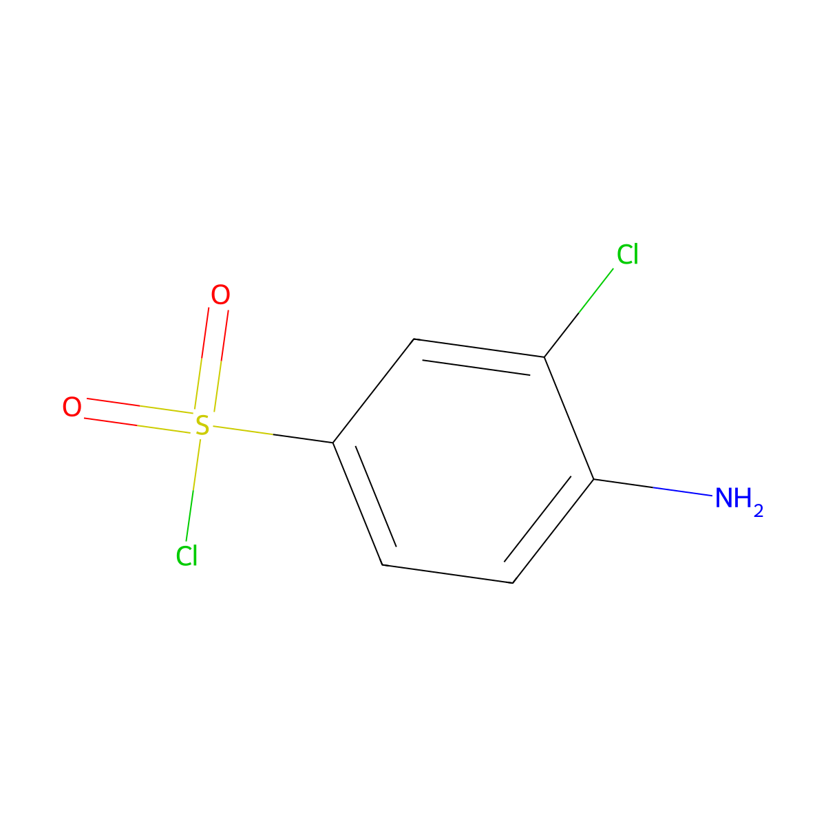 4-Amino-3-chlorobenzene-1-sulfonyl chloride molecular structure, CAS 78957-18-3