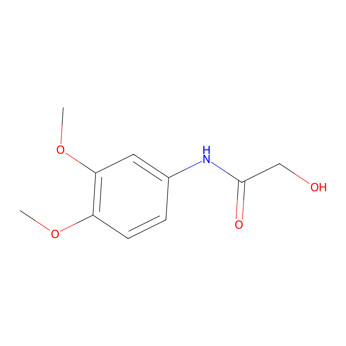 N-(3,4-Dimethoxyphenyl)-2-hydroxyacetamide molecular structure, CAS 78958-17-5