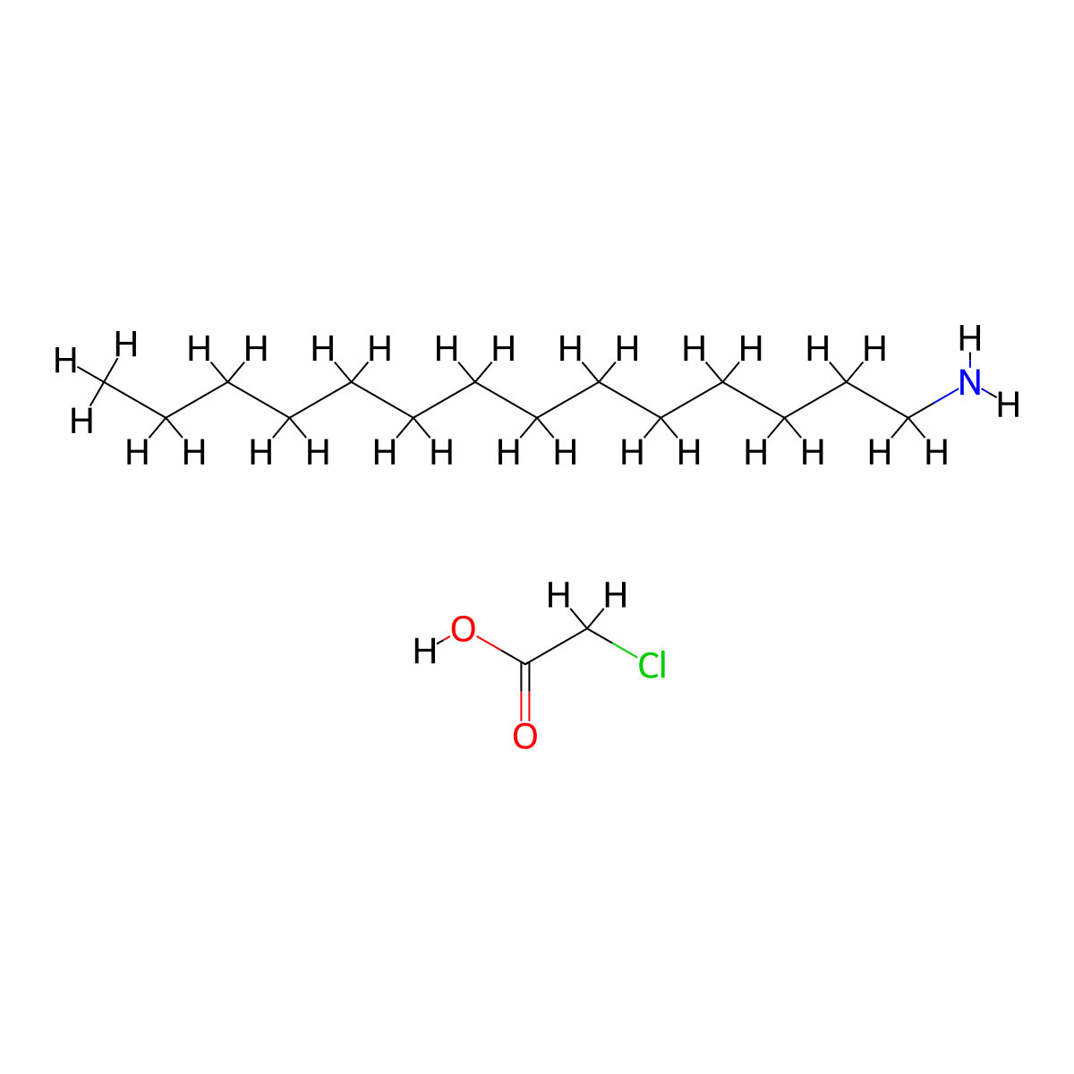 Acetic acid, chloro-, compd. with 1-tetradecanamine (1:1) molecular structure, CAS 78961-21-4