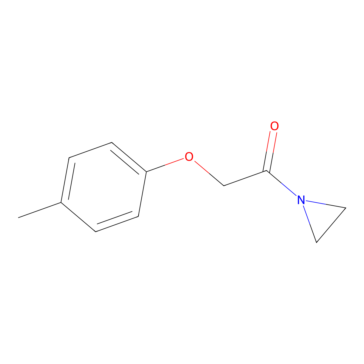 Aziridine, 1-((p-tolyloxy)acetyl)- molecular structure, CAS 78961-68-9