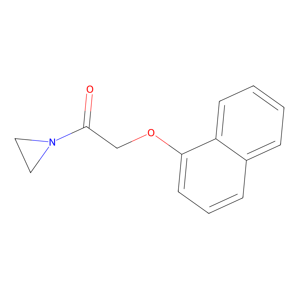 Aziridine, 1-((1-naphthyloxy)acetyl)- molecular structure, CAS 78961-69-0