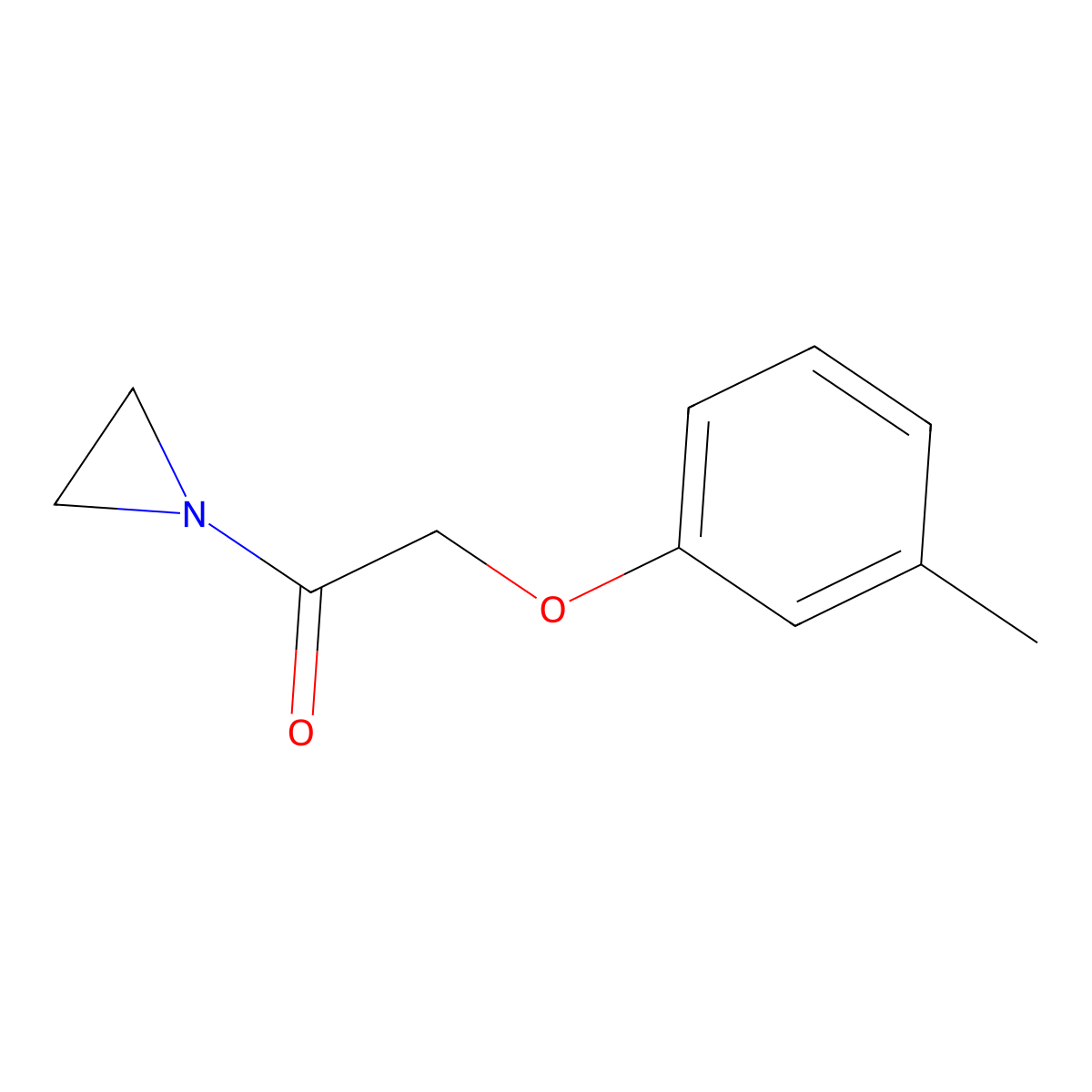 Aziridine, 1-((m-tolyloxy)acetyl)- molecular structure, CAS 78961-70-3