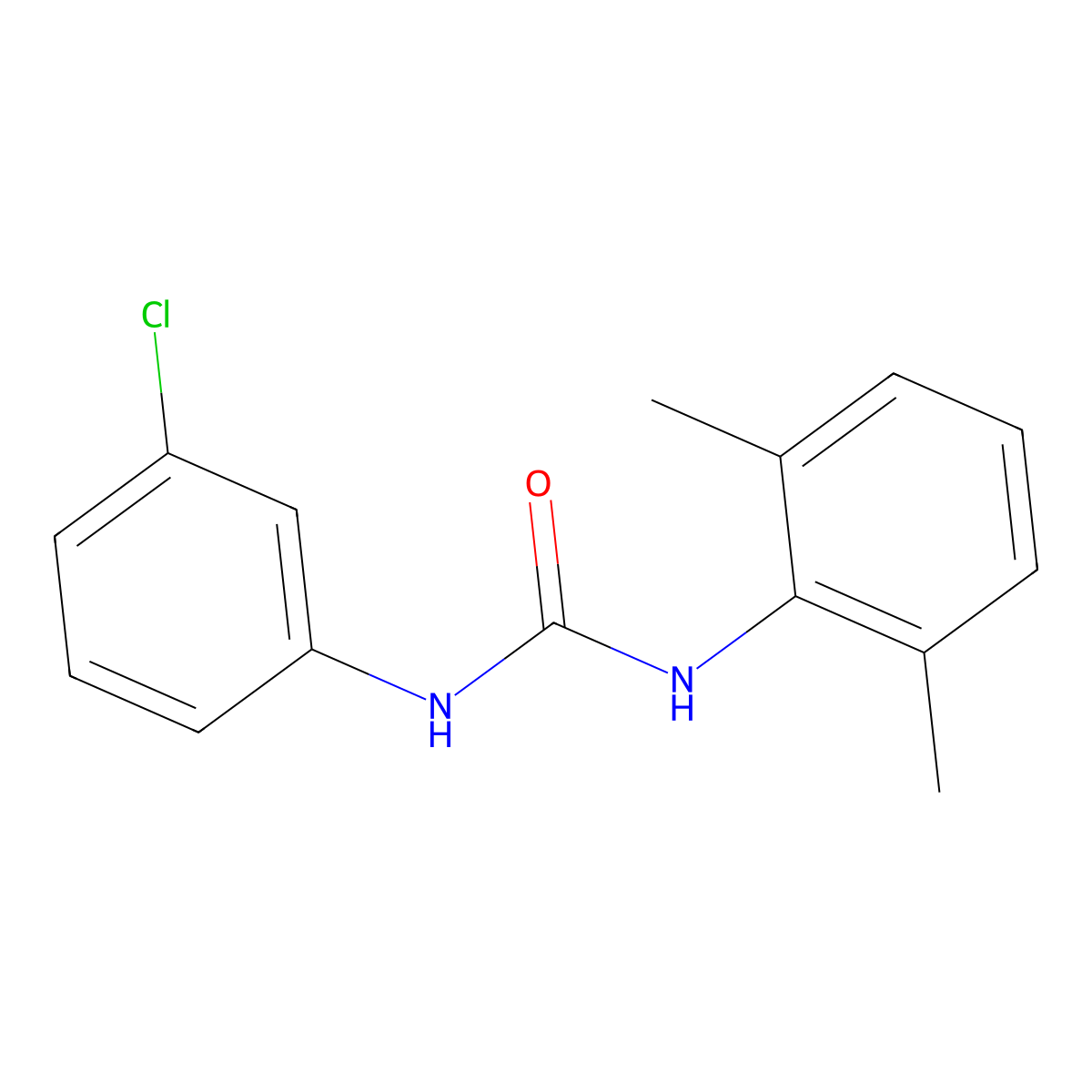 1-(3-Chlorophenyl)-3-(2,6-dimethylphenyl)urea molecular structure, CAS 78971-65-0
