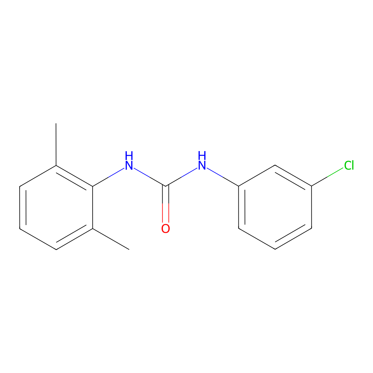 1-(3-Chlorophenyl)-3-(2,6-dimethylphenyl)urea molecular structure, CAS 78971-65-0