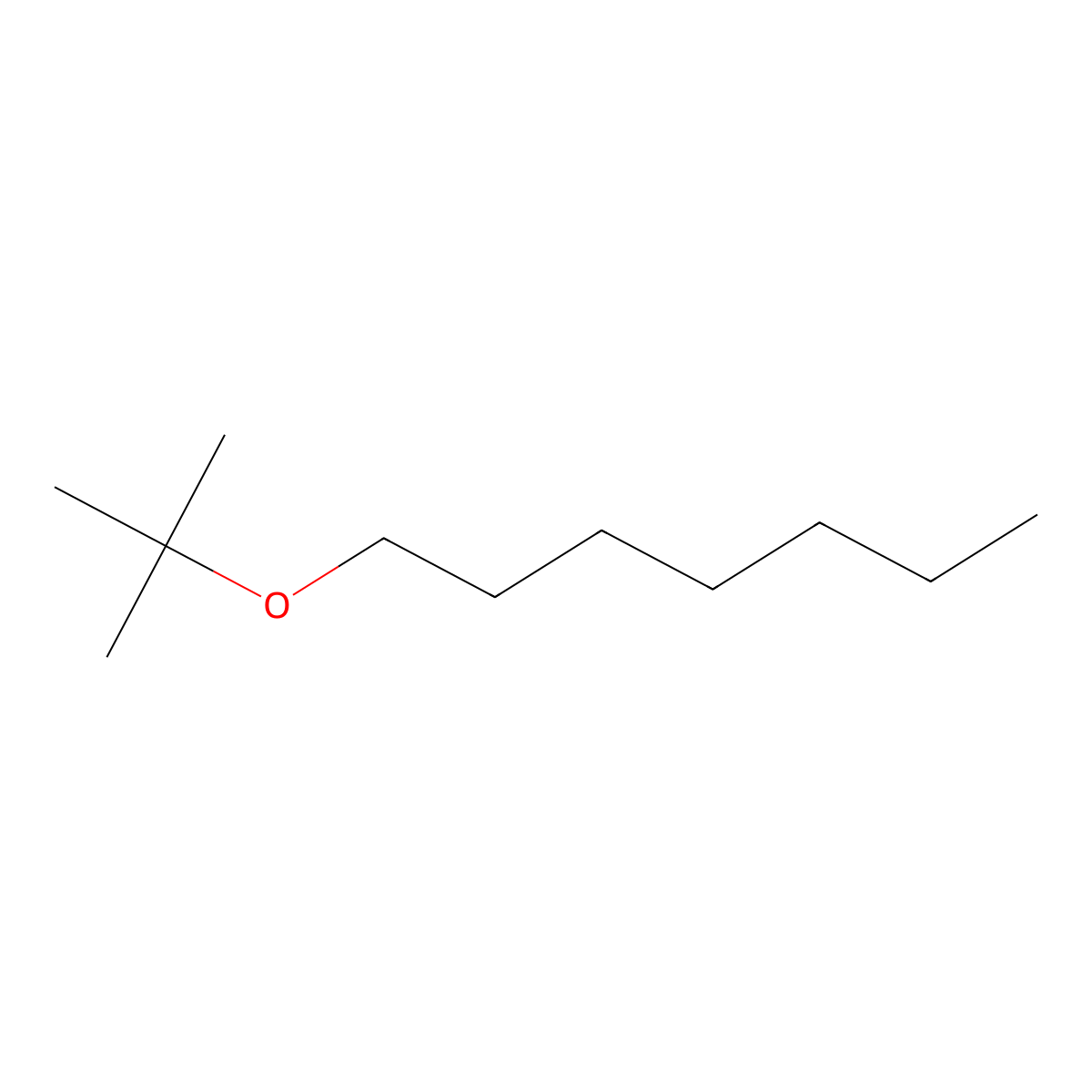 Heptyl tert-butyl ether molecular structure, CAS 78972-97-1