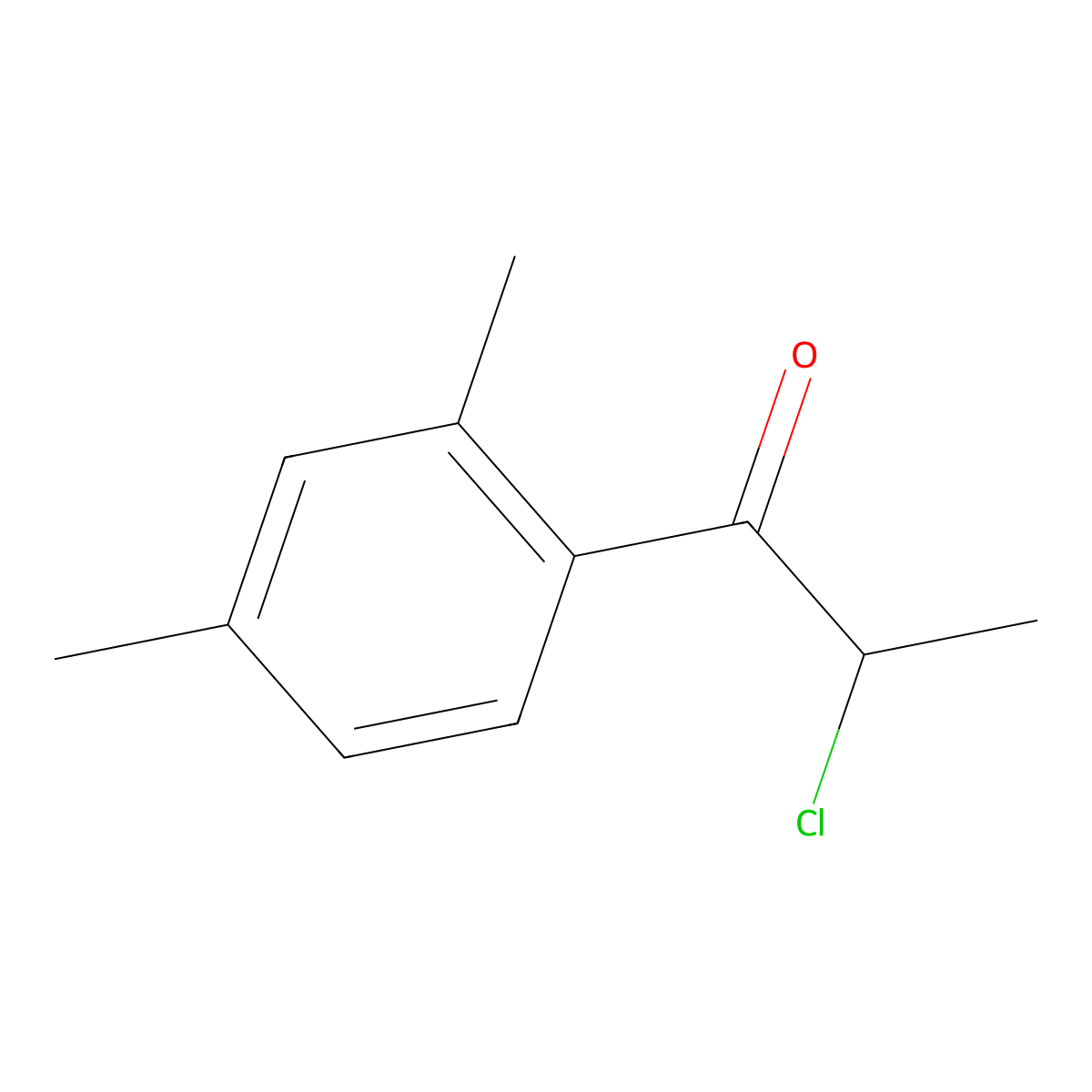 2-Chloro-1-(2,4-dimethylphenyl)propan-1-one molecular structure, CAS 78978-71-9