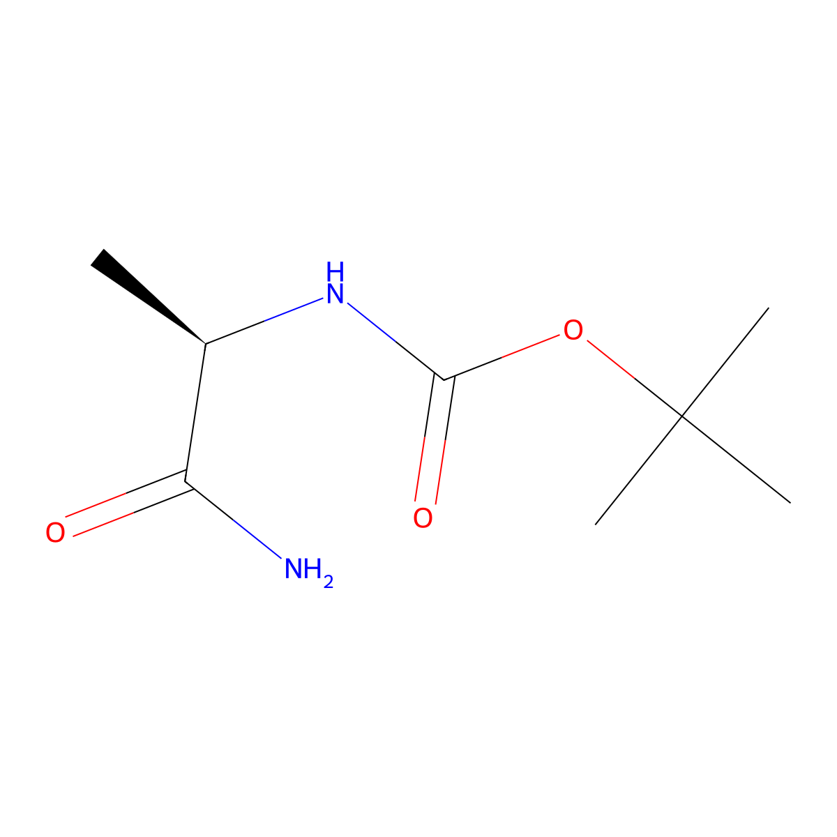 Boc-D-Ala-NH2 molecular structure, CAS 78981-25-6