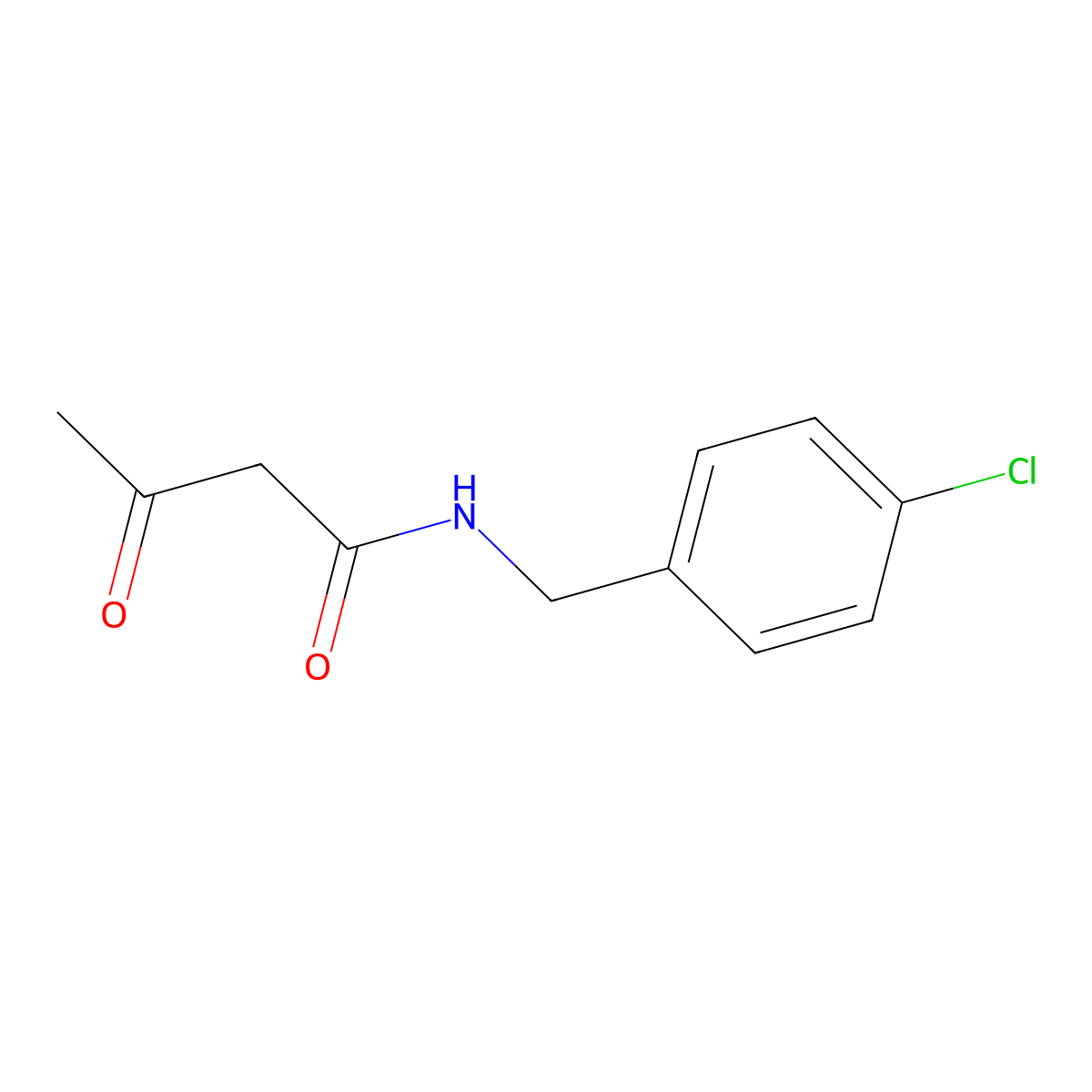 N-(4-Chlorobenzyl)-3-oxobutanamide molecular structure, CAS 78984-83-5
