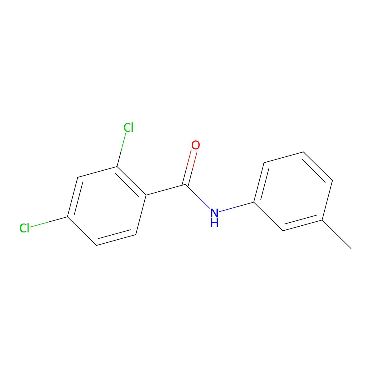 2,4-dichloro-N-(3-methylphenyl)benzamide molecular structure, CAS 78986-90-0