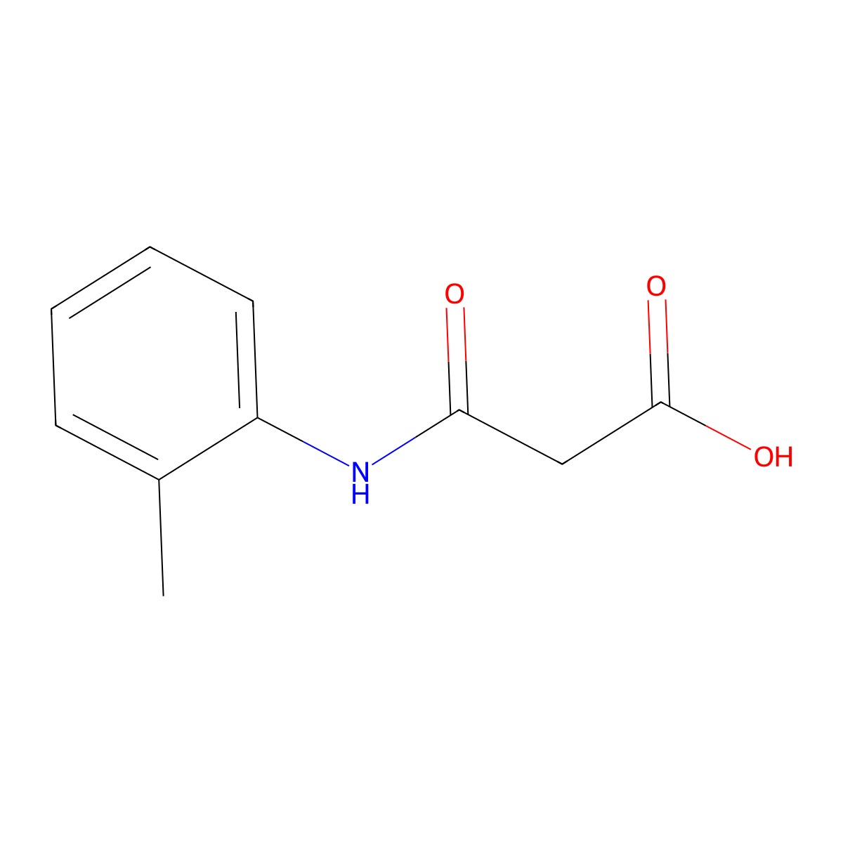 3-(2-Methylanilino)-3-oxopropanoic acid molecular structure, CAS 78987-20-9