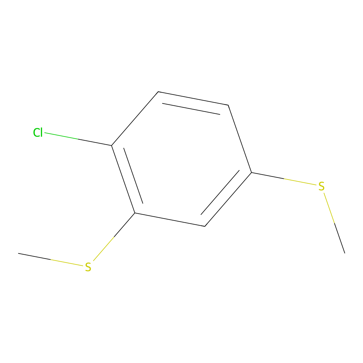 2,4-Bis-(methylthio)-1-chlorobenzene molecular structure, CAS 78987-58-3