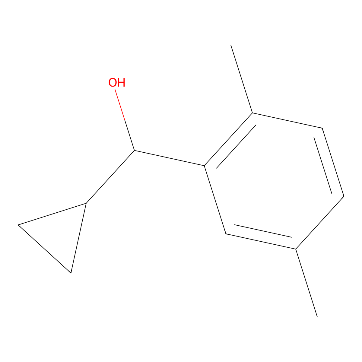 Cyclopropyl(2,5-dimethylphenyl)methanol molecular structure, CAS 78987-81-2