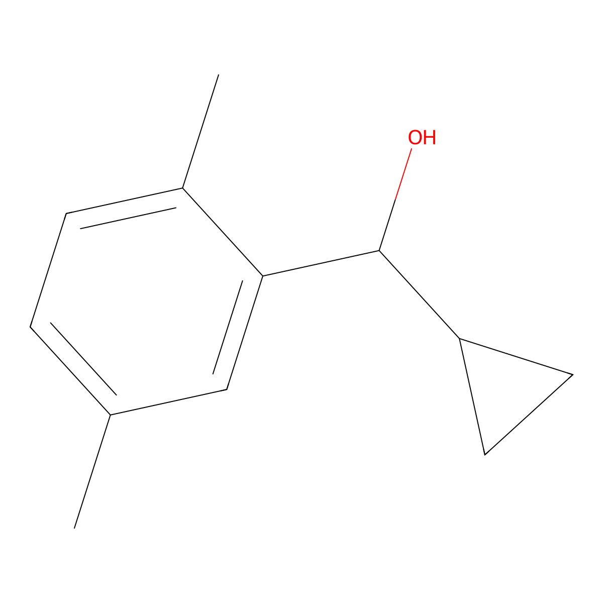 Cyclopropyl(2,5-dimethylphenyl)methanol molecular structure, CAS 78987-81-2