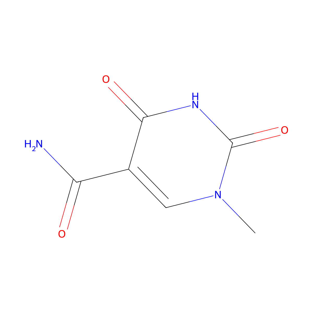 1-Methyl-2,4-dioxo-1,2,3,4-tetrahydropyrimidine-5-carboxamide molecular structure, CAS 78999-61-8