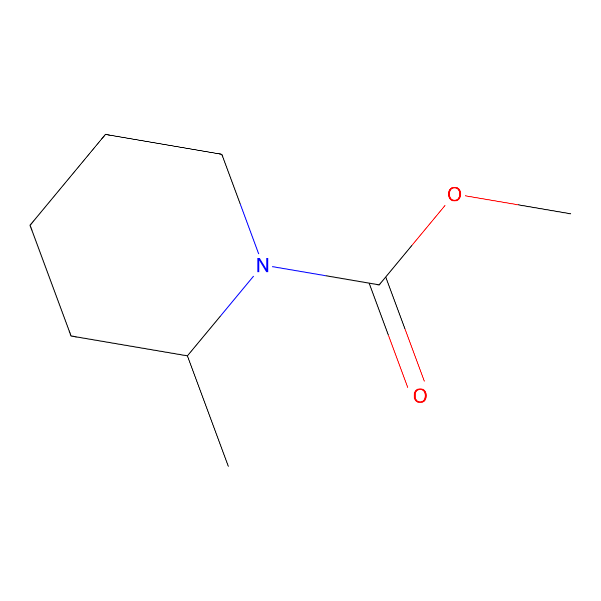 Methyl 2-methylpiperidine-1-carboxylate molecular structure, CAS 78999-63-0