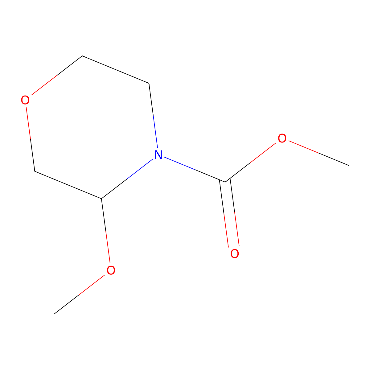 Methyl 3-methoxymorpholine-4-carboxylate molecular structure, CAS 78999-68-5