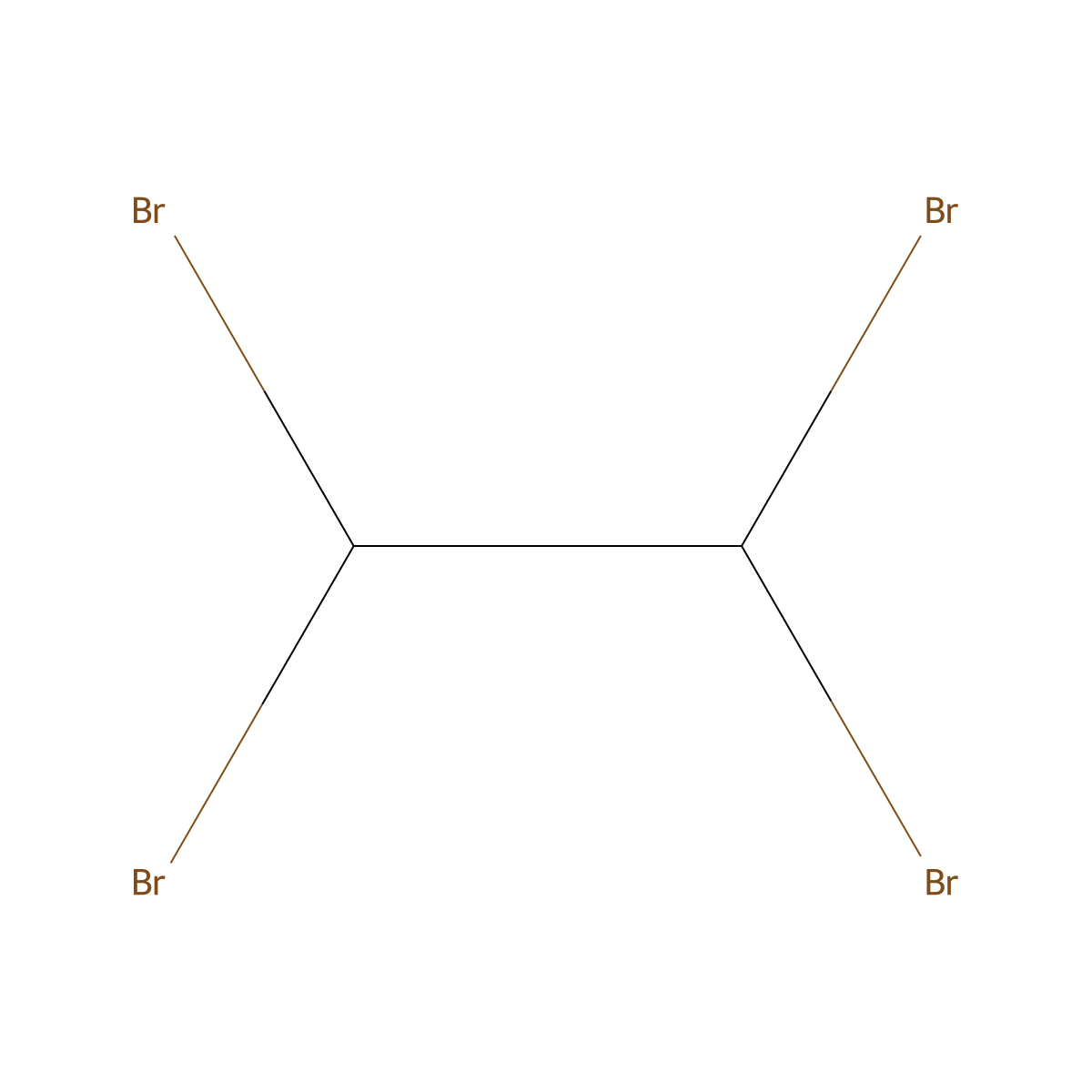 1,1,2,2-Tetrabromoethane molecular structure, CAS 79-27-6
