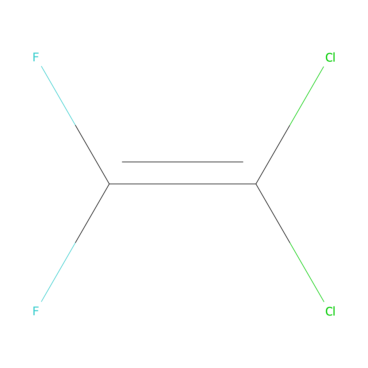 1,1-Dichloro-2,2-difluoroethene molecular structure, CAS 79-35-6