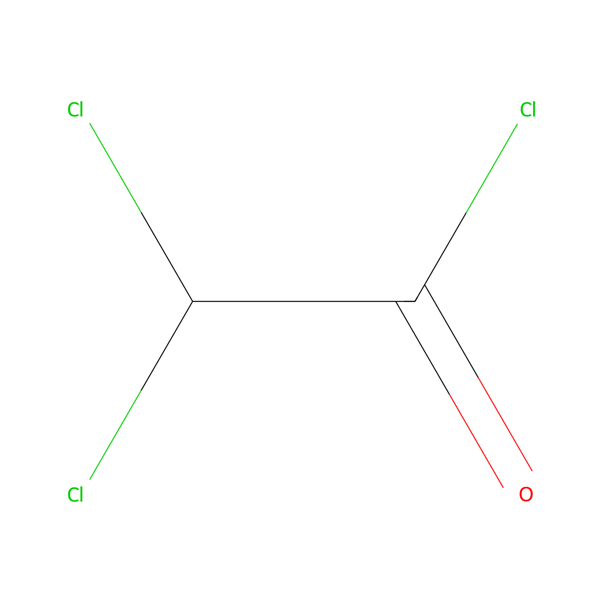 Dichloroacetyl chloride molecular structure, CAS 79-36-7